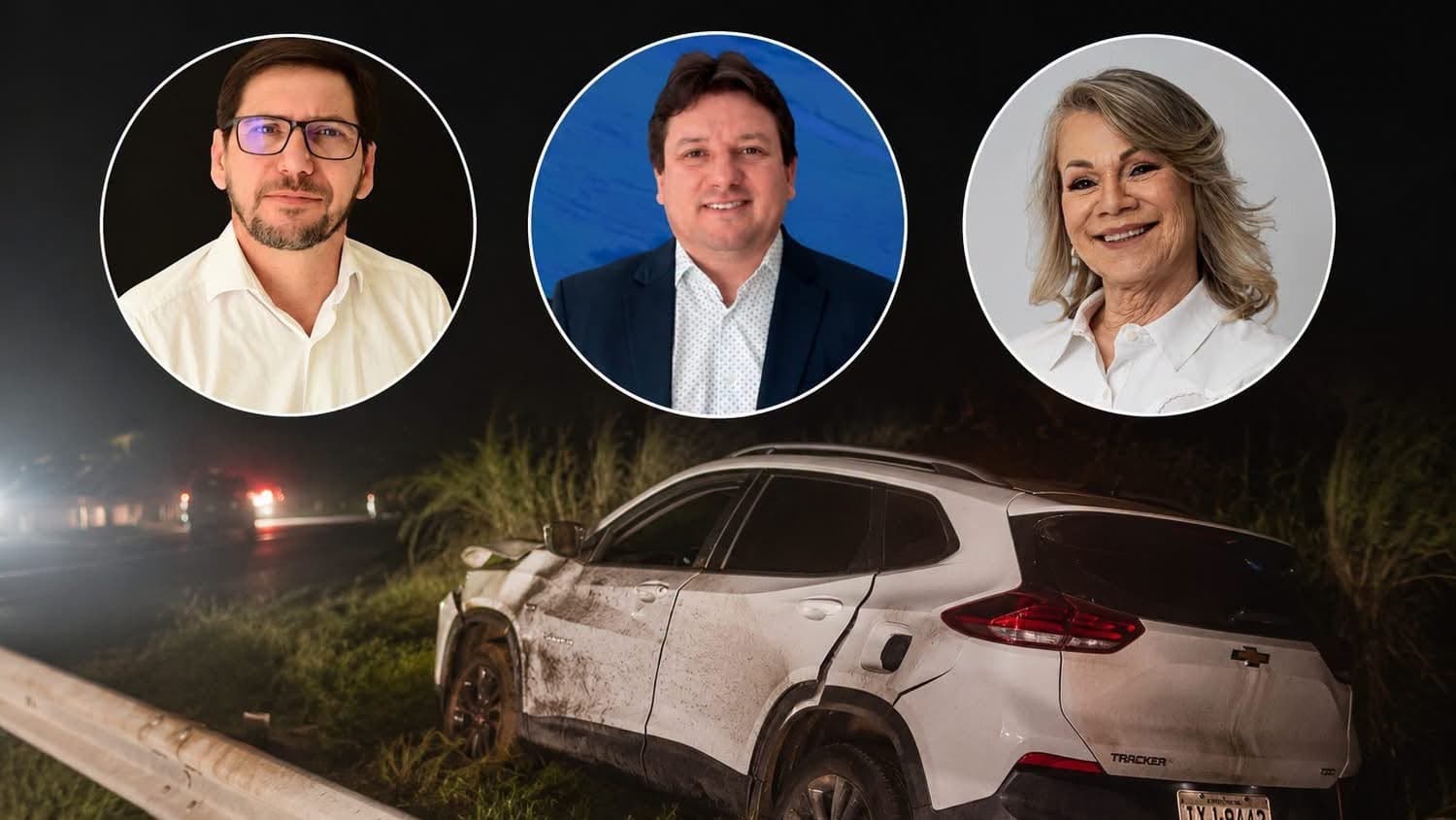 Vereadores de Palmeira das Missões se envolvem em acidente ao retornarem de Porto Alegre