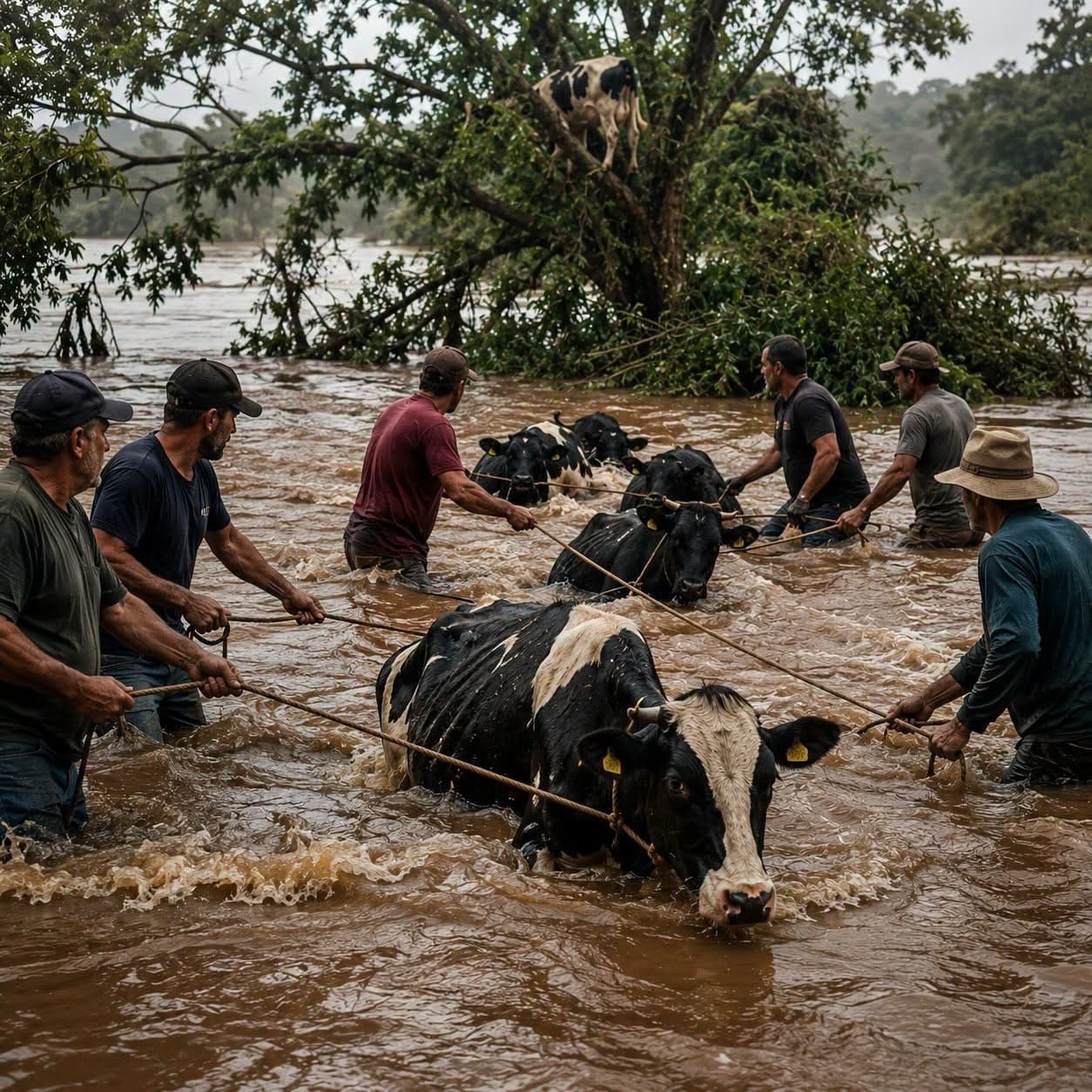 Corrente de solidariedade mobiliza comunidade após enchente no Rio Turvo