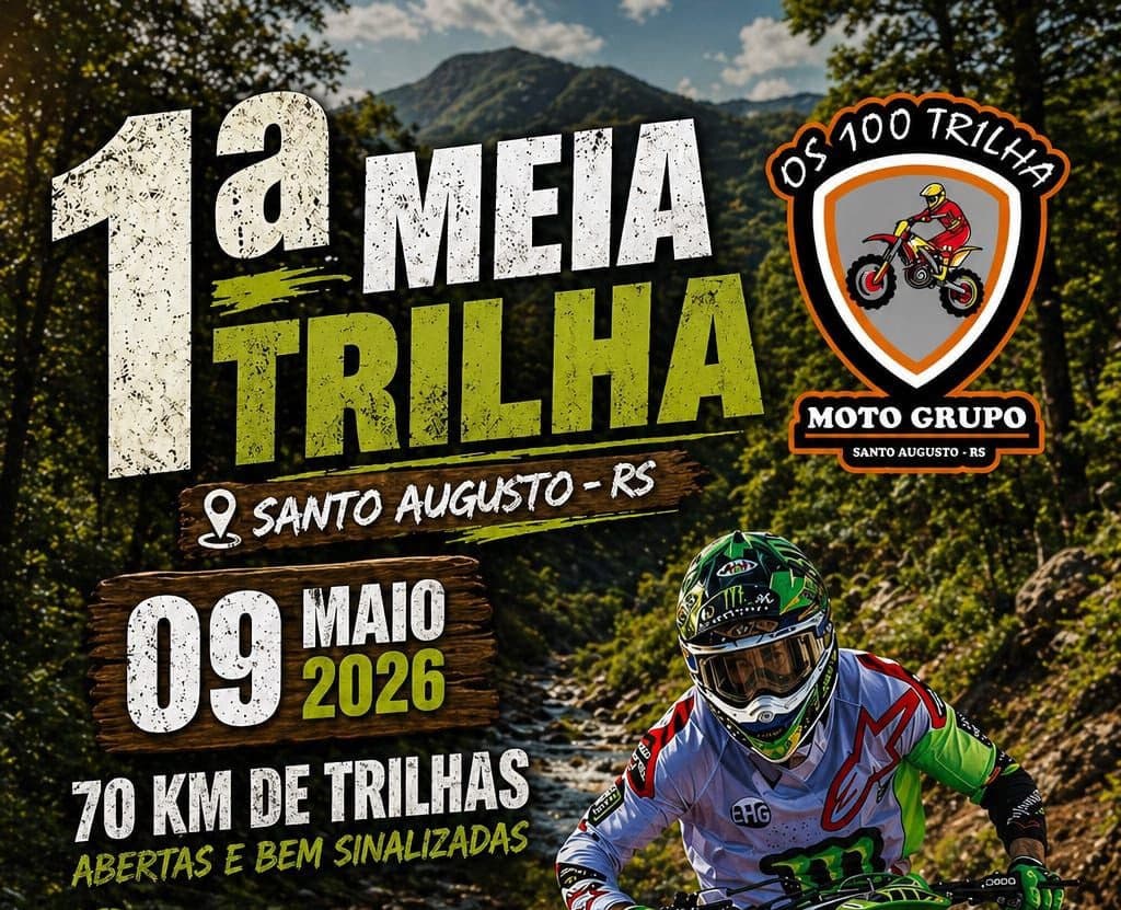 1ª Meia Trilha acontece neste sábado em Santo Augusto