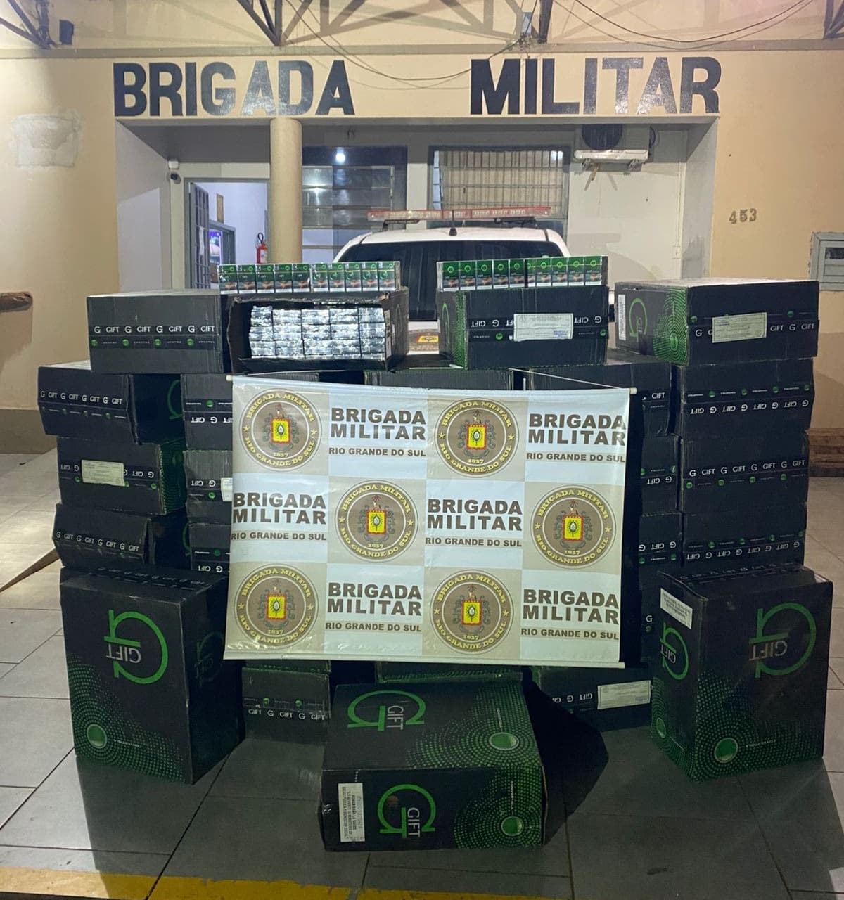 Brigada Militar intercepta contrabando de cigarros e causa prejuízo de R$ 224 mil ao crime organizado