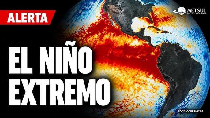 El Niño se intensifica e tem 81% de chance de atingir força histórica até o fim do ano