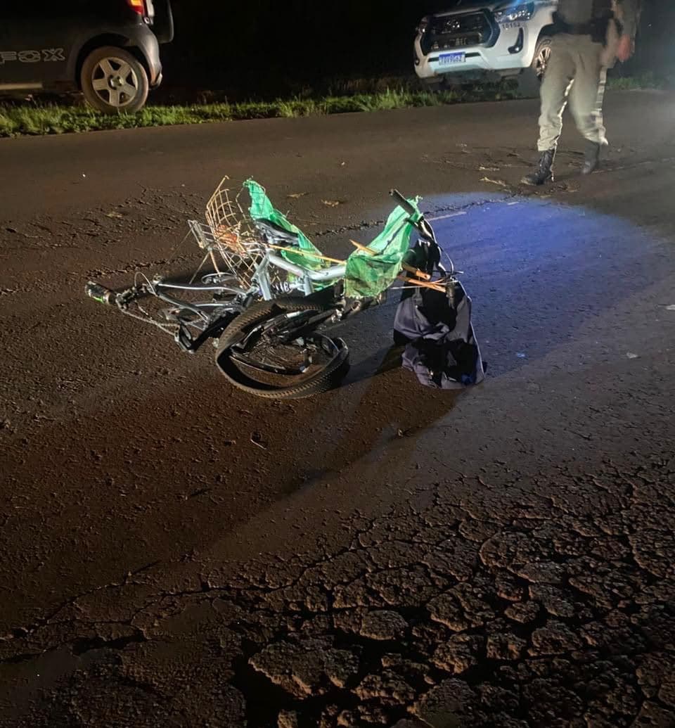 Acidente resulta na morte de ciclista na RS-317, próximo à Cotricampo, em Coronel Bicaco