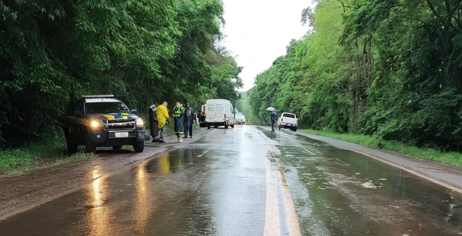 PRF atende acidente de trânsito com dois óbitos em Santa Rosa