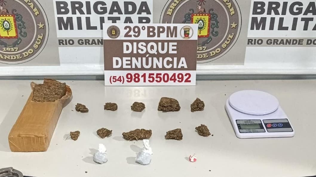 Brigada Militar prende homem por Tráfico de Entorpecentes em Ijuí