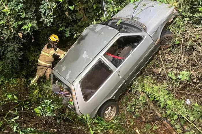 Homem morre após perder controle de carro e bater em árvore na RS-344, em Santa Rosa
