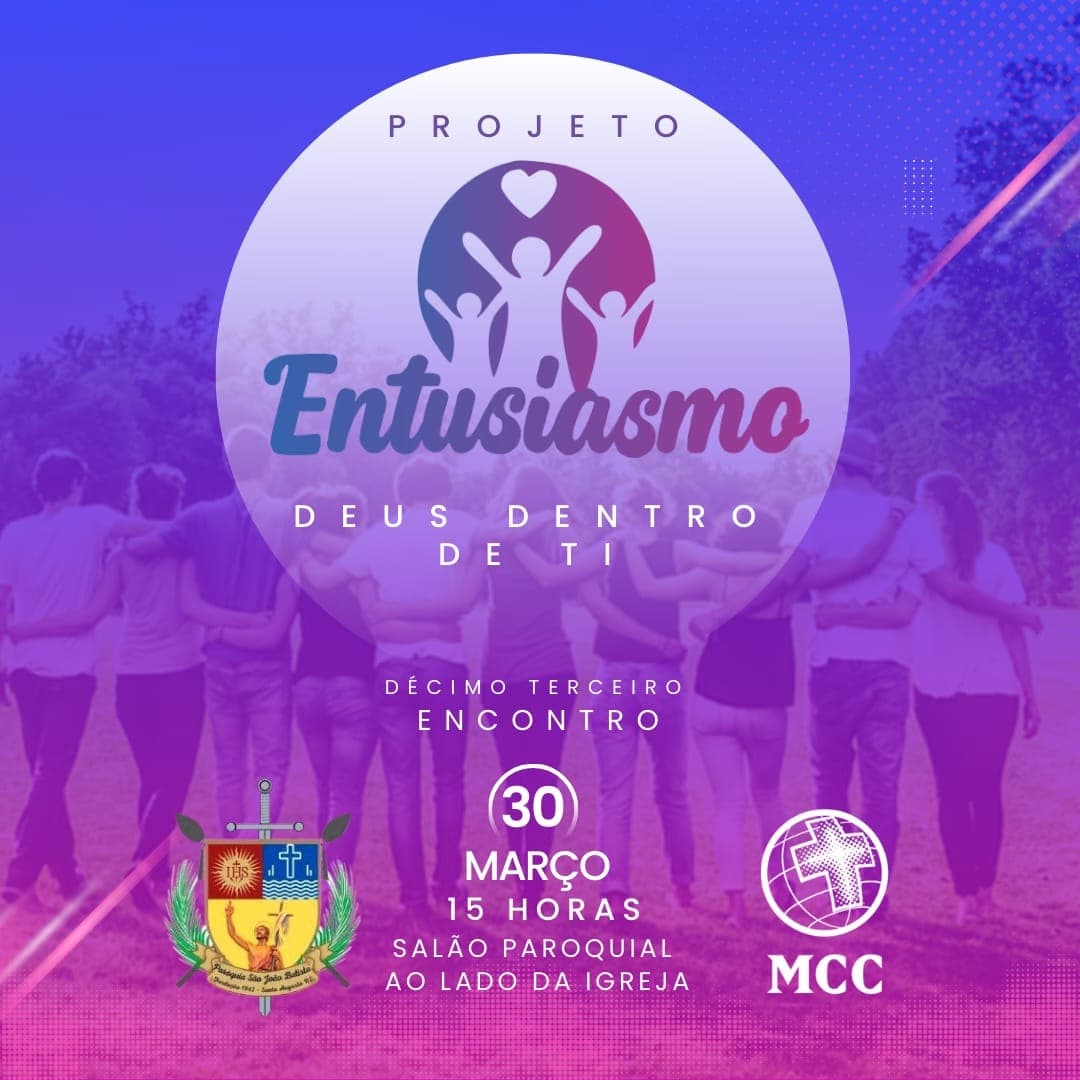 Projeto Entusiasmo retoma encontros na próxima segunda-feira em Santo Augusto
