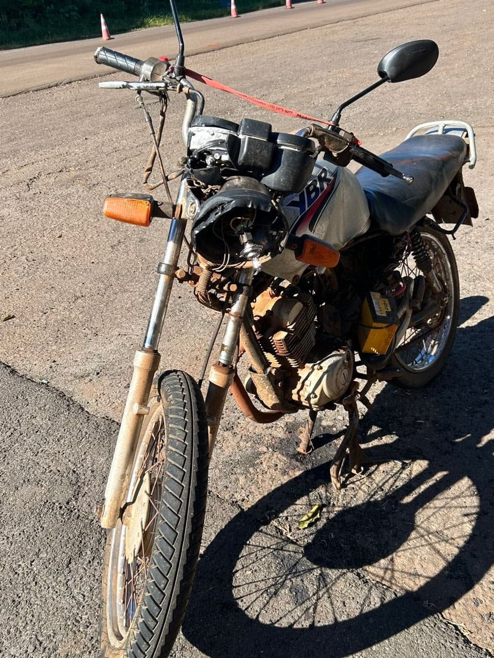Motociclista fica ferido em acidente com caminhão na ERS-155, no trevo de Santo Augusto